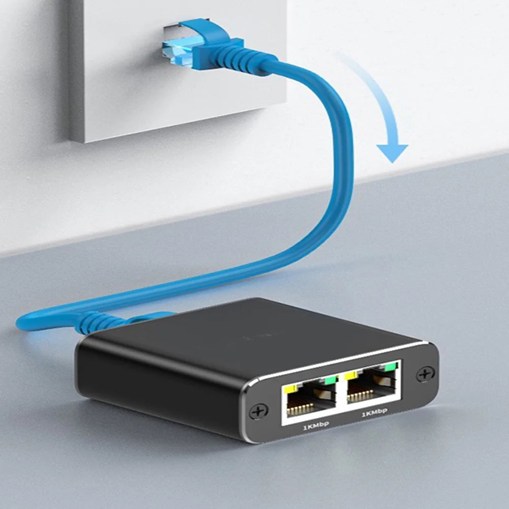 Ethernet Splitter 1 2 1000Mbps Internet Cable Gigabit RJ45 LAN