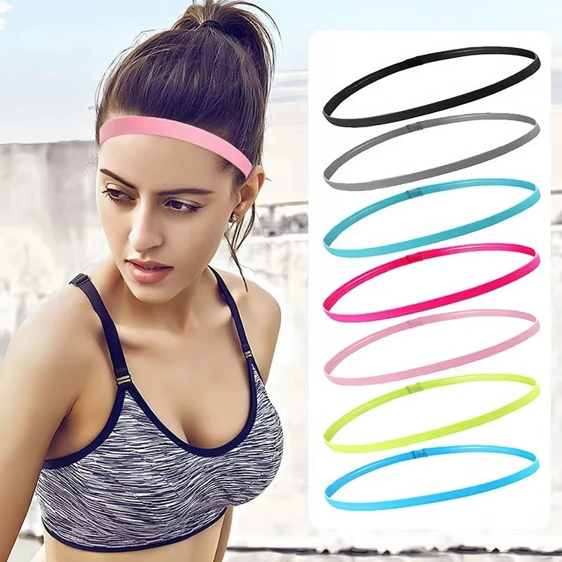 Non-Slip Sports Headbands – Moisture-Wicking Elastic (5/10 Pack)