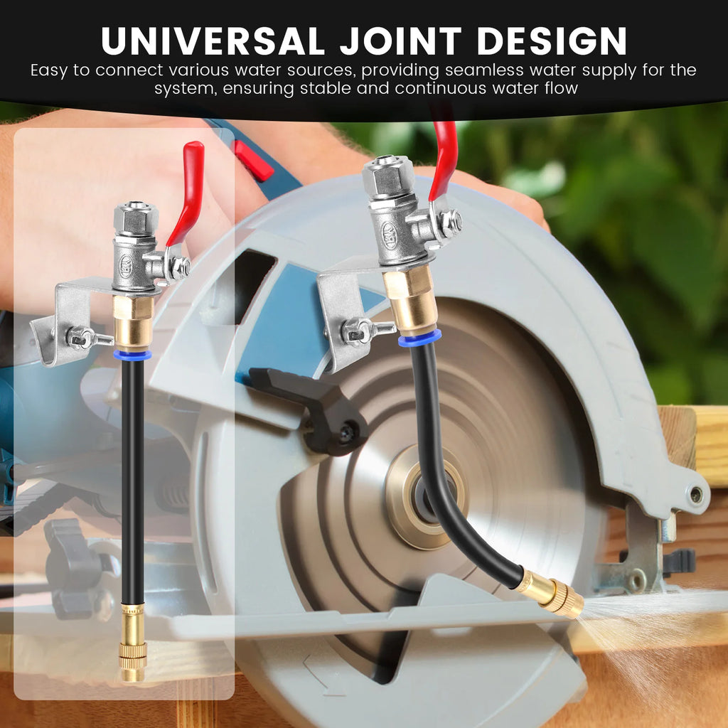 Dust Control Cutting Misting System with Universal Joint Water Nozzle Pipe Aluminum Spray System for Angle Grinder Sprinkler Zpaxo