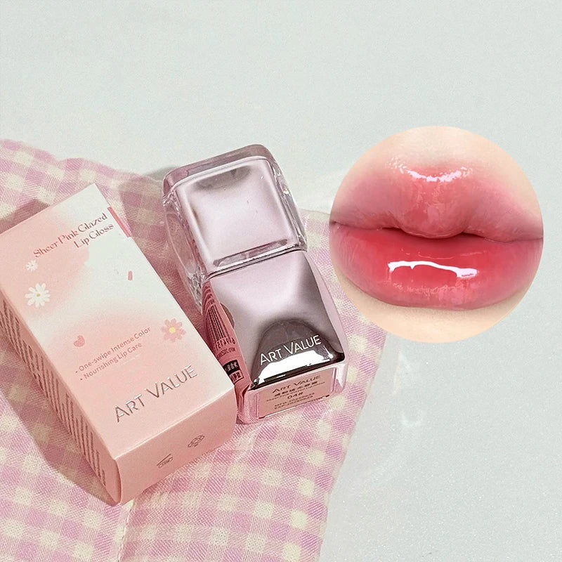 Transparent Powder Gloss Lip Mirror Moisturizing Long-lasting