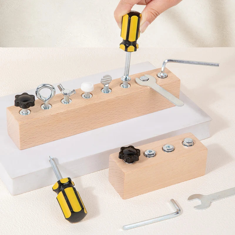 Kids Wooden Screw Nut Disassembly Toy - Early Education Montessori Fine Motor Skills Trainingimprove Patience And Concentration Zpaxo