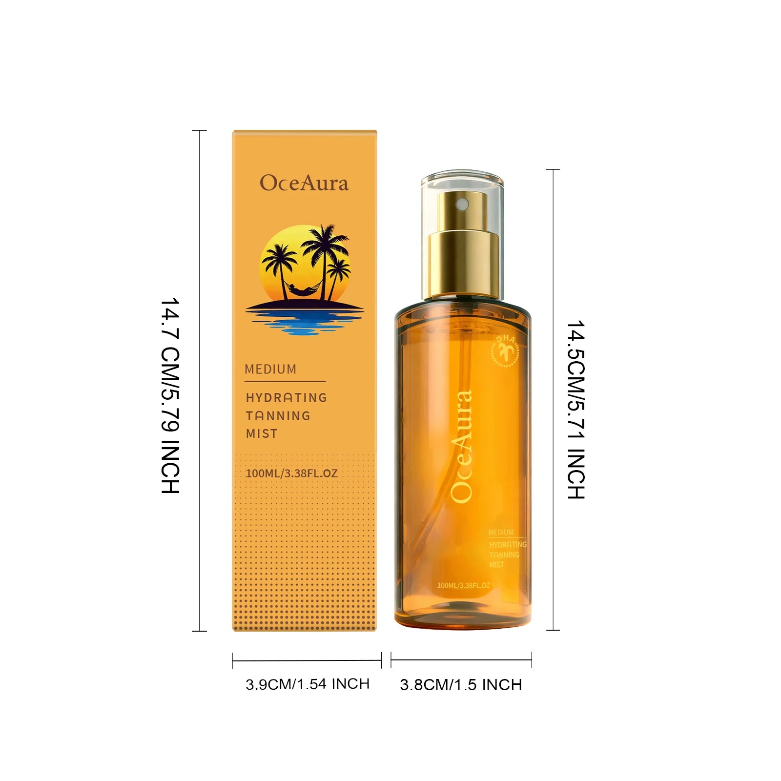 OceAura Self Tanning Spray – Natural Sunless Tanner Face & Body Self Tanning Spray Zpaxo