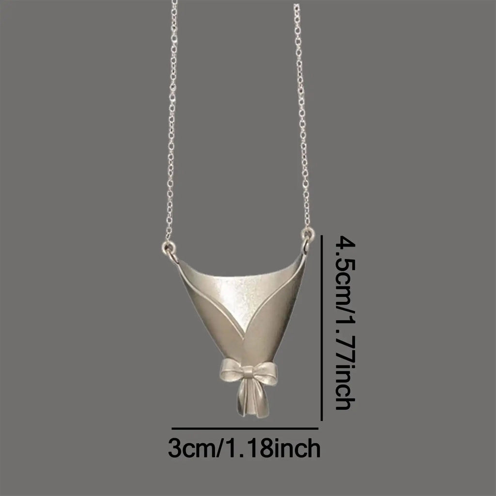Ase Necklace Fashion Neck Jewelry Flower Bouquet Pendant Chain Girls