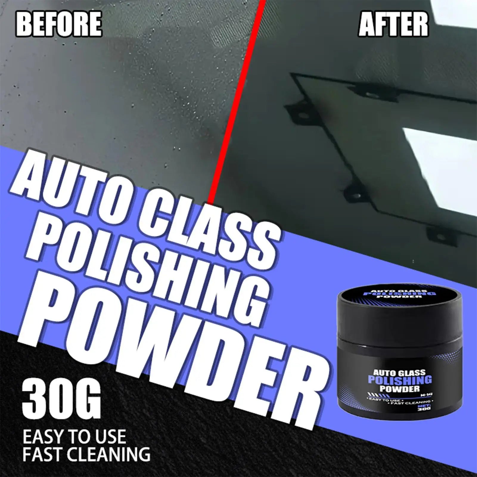 Glass Polishing Powder Car Windshield Oil Film Remover Scratch Repair