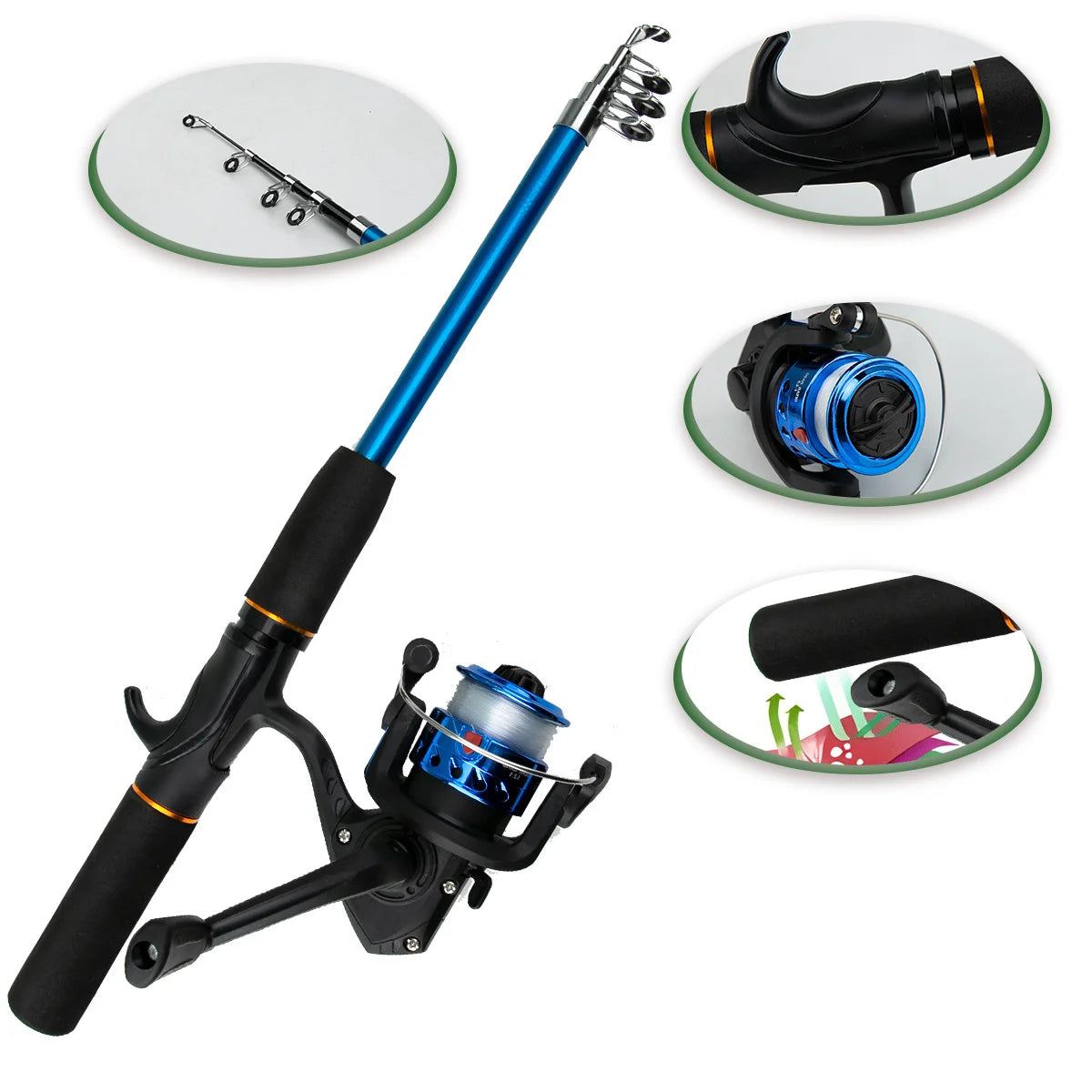 Telescopic Carbon Fiber Sea Fishing Rod & Reel Complete Set