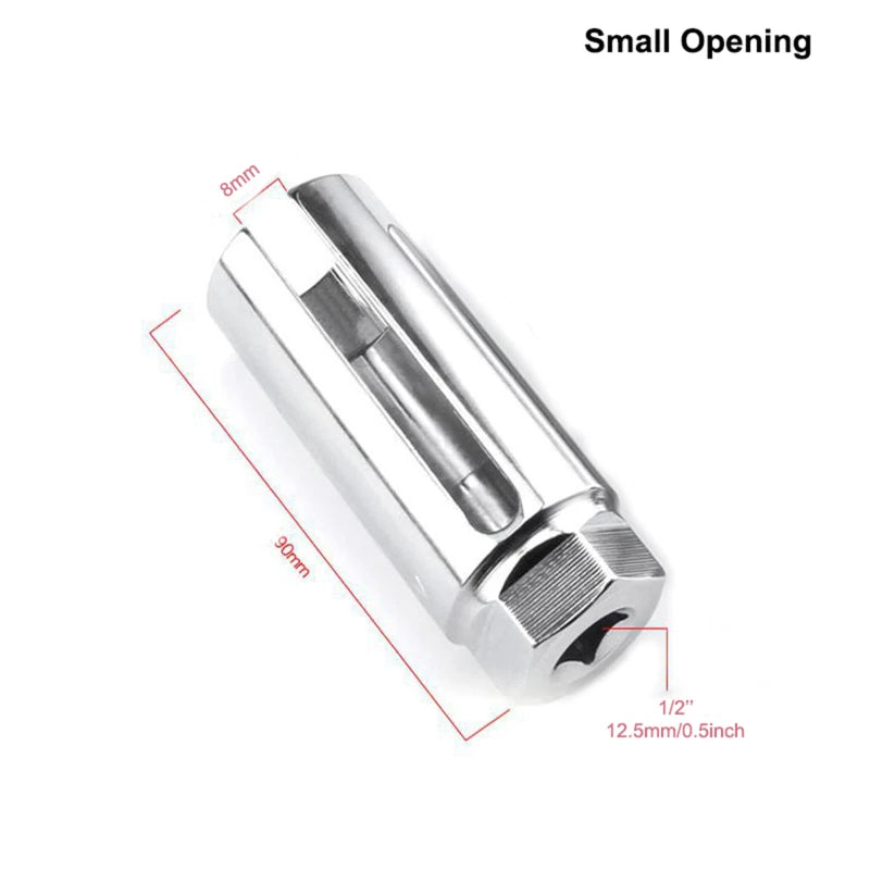 1pc Universal 22mm 1/2'' Drive Car Oxygen Lambda Sensor Socket Wrench Removal Installation Tool Professional Car Accessories Zpaxo White narrow mouth