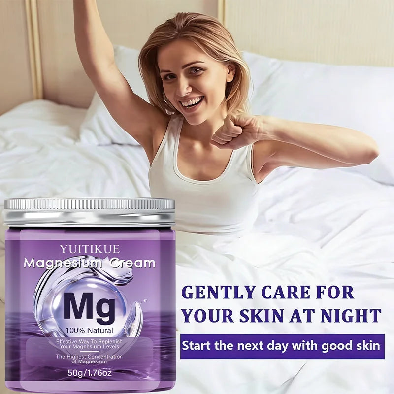 YUITIKUE Natural Magnesium Cream – Moisturizing Body Cream 50g Body Moisturizer Cream Zpaxo