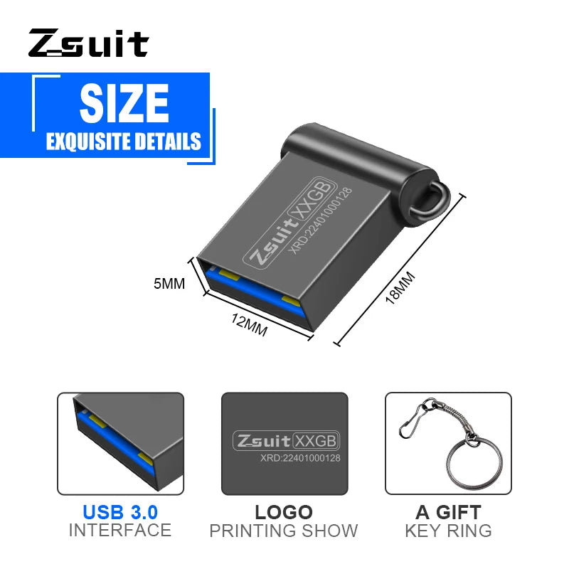 USB Flash Drive High Speed 3.0 Mini Flash Pendrive 128GB 64GB 32GB 16GB Cle USB 3.0 Stick 64GB 128GB USB Storage Key USB Devices Zpaxo