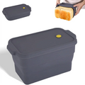 Covered Bread Toast Box Non-stick Baking Pan Suitable Home Cakes Zpaxo Dark Grey 23x13CM