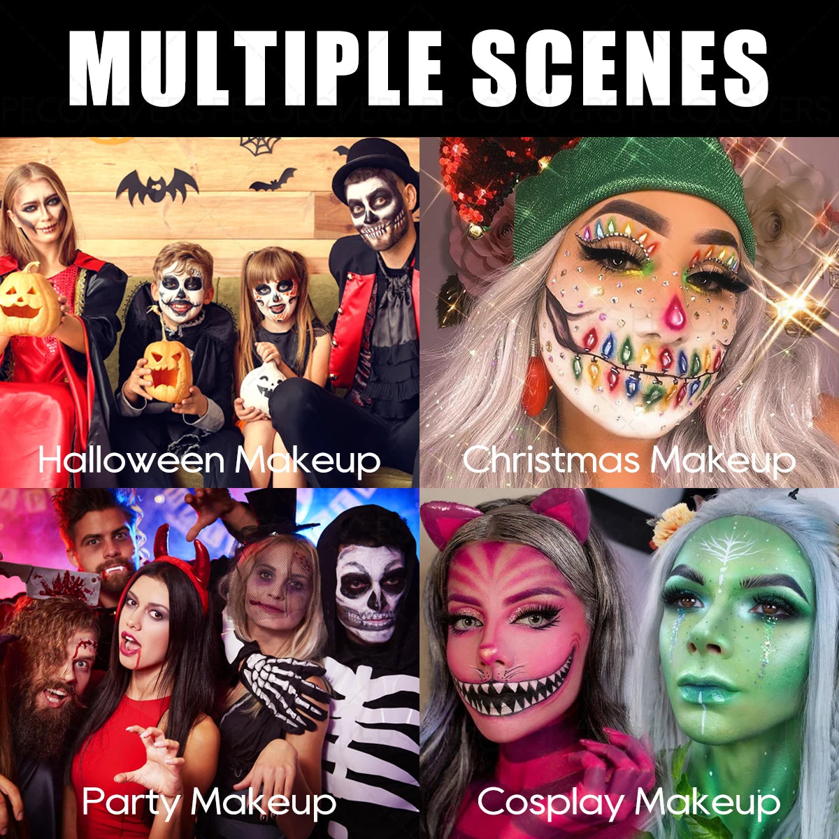 1Pc Body Painting color pen, Halloween Makeup Pen, Cream Like, Waterproof, Easy to Color, Carnival/Mardi Gras/Masquerade Zpaxo