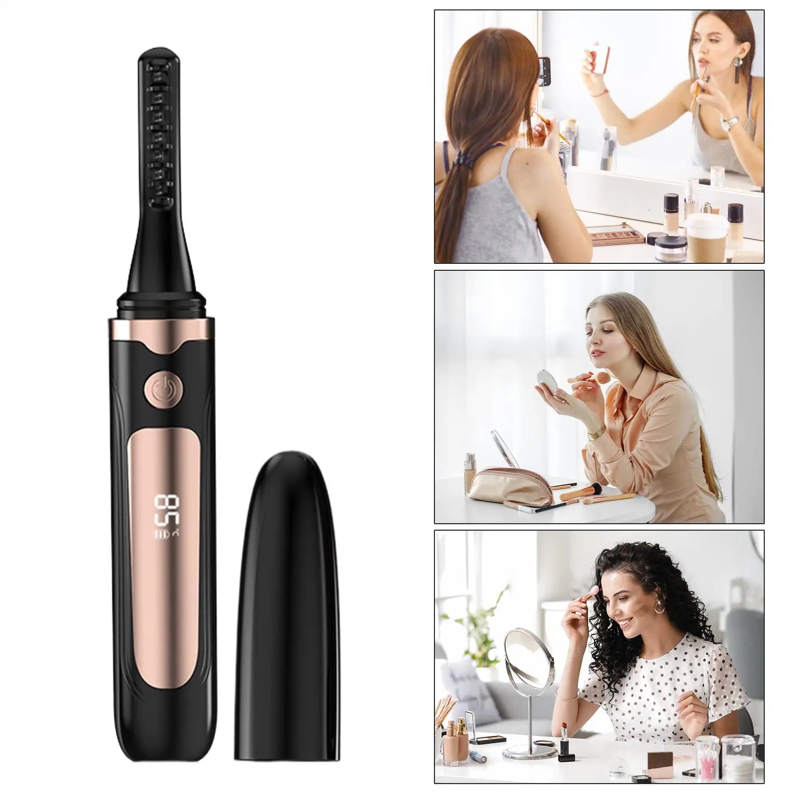 Heated Eyelash Curler – LED Display & 4-Level Heat | Zpaxo Heated Eyelash Curler Zpaxo
