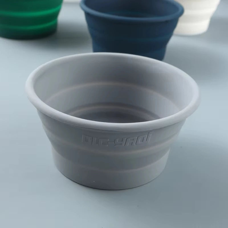 Yaqi Collapsible Silicone Shaving Bowl for Travel | Gray Shaving Bowl Zpaxo