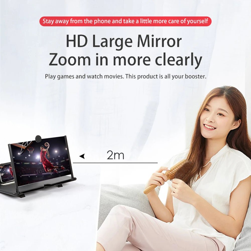 10 inch 3D Phone Screen Magnifying Amplifier Portable Mobile Cinema Display Enlarged Magnifier Expander Foldable Phone Holder Zpaxo