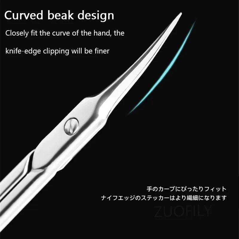 Dead Skin Remover Stainless Steel Curved Tip Thin Blade Cuticle