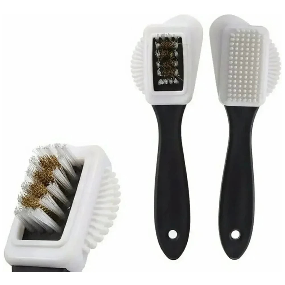Cleaning Shoe Brush for Suede Nubuck Shoes Stain Dust Shoes Brush Steel Plastic Rubber Boot Household Cleaner Tools Zpaxo