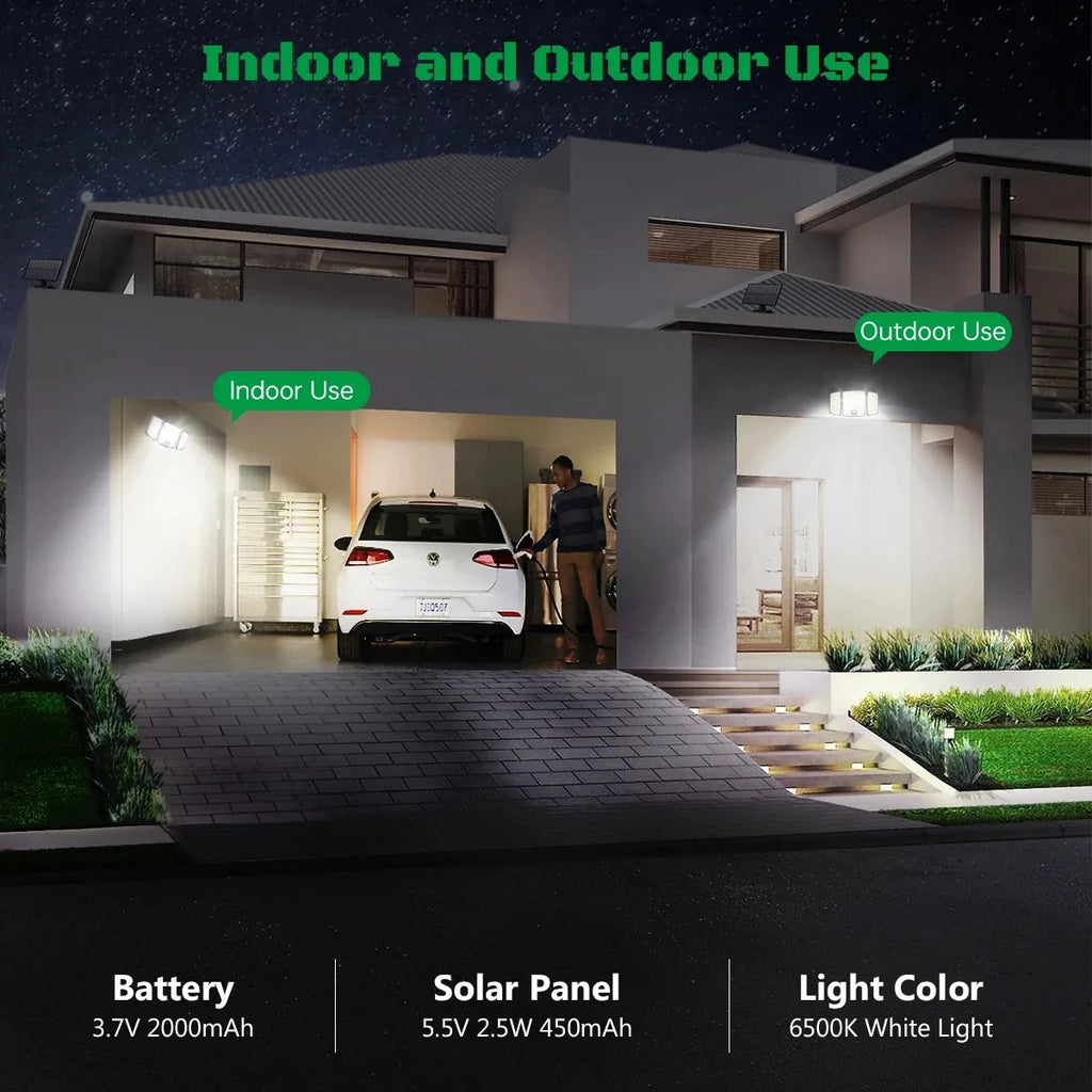 Outdoor Solar Lights with Sensor Floodlights Waterproof Super Bright Solar Lamp for Door Shed Patio Barn Garden Garage Zpaxo