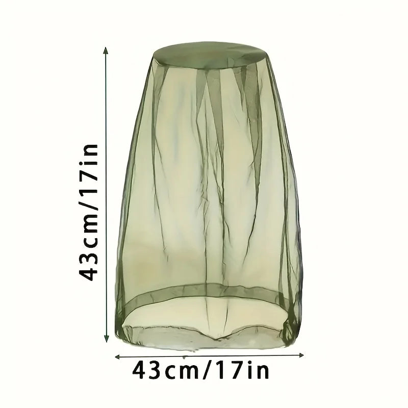 Extra-large Mosquito Head Net Face Mask Heavy-duty Fine Mesh Bug