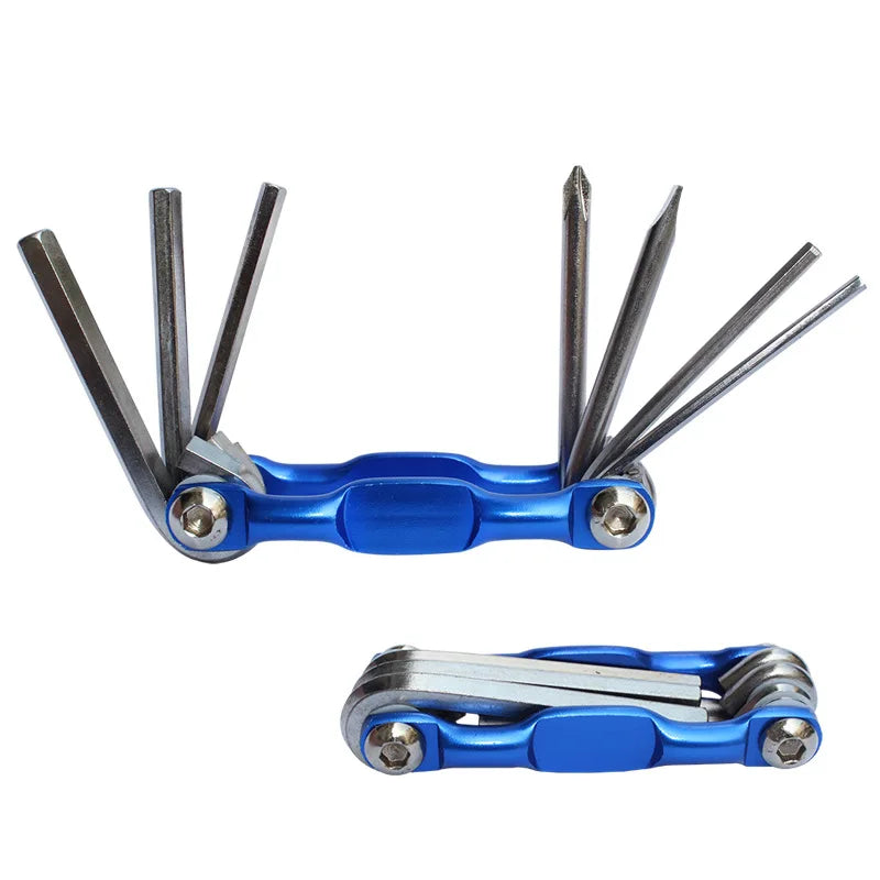 Lightweight Portable 7 in 1 Mountain Bike Cycling Multi Repair Tools Kit Bicycle Repaire Set Spoke Hex Allen Wrench Screwdrivers Zpaxo