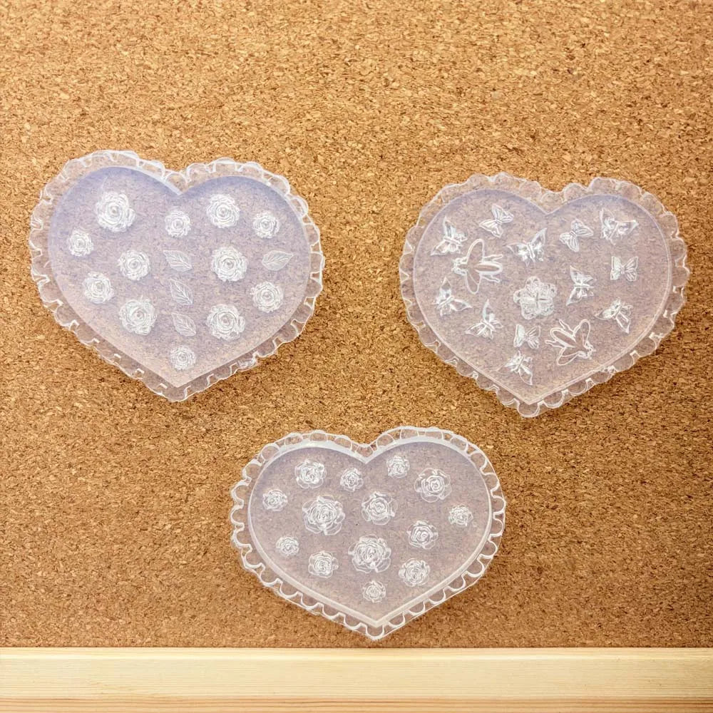3pc Flower Silicone Nail Art Mold – Rose & Camellia DIY Set Nail Art Mold Zpaxo style 3