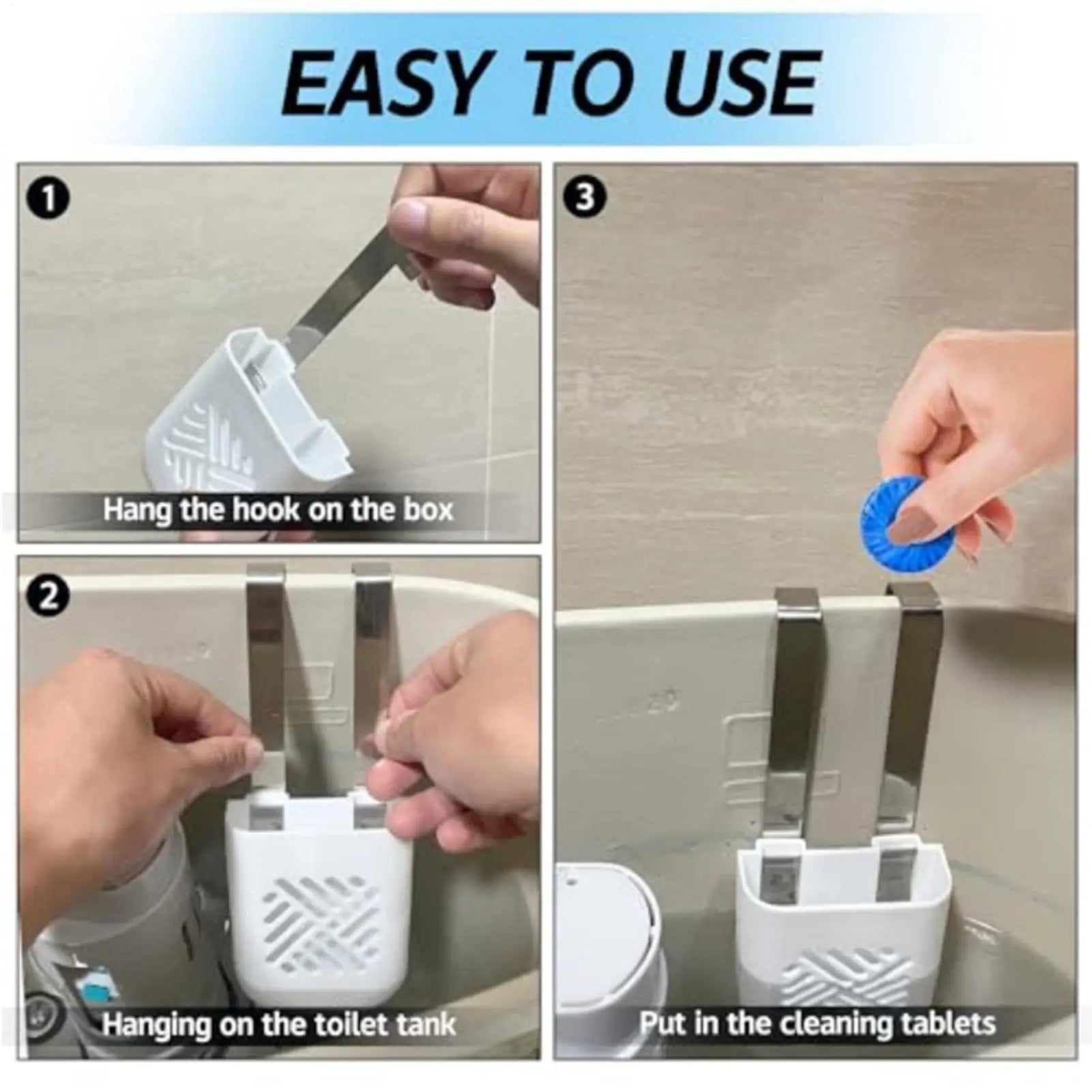 Toilet Tank Tablet Holder Cleaning Bracket Storage Hotel Home