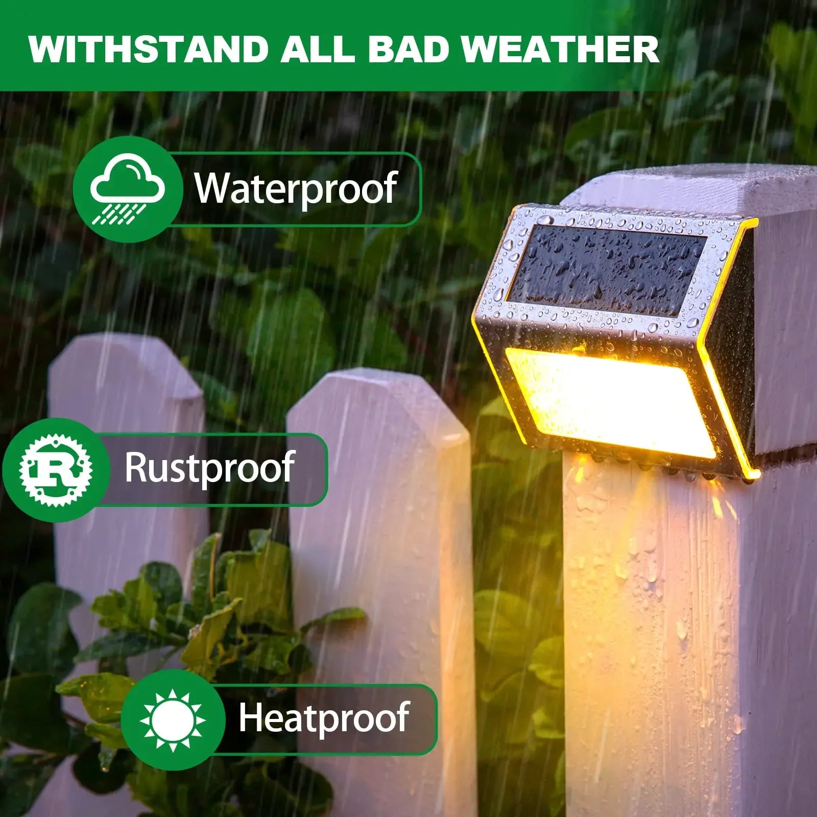 Outdoor Solar Powered Stairs Lights Waterproof Stainless Steel Zpaxo