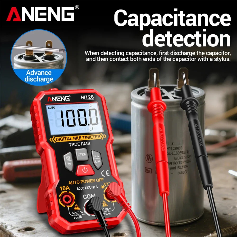 AC DC Voltage Current Multifunction Multimeter ANENG M128 Resistance