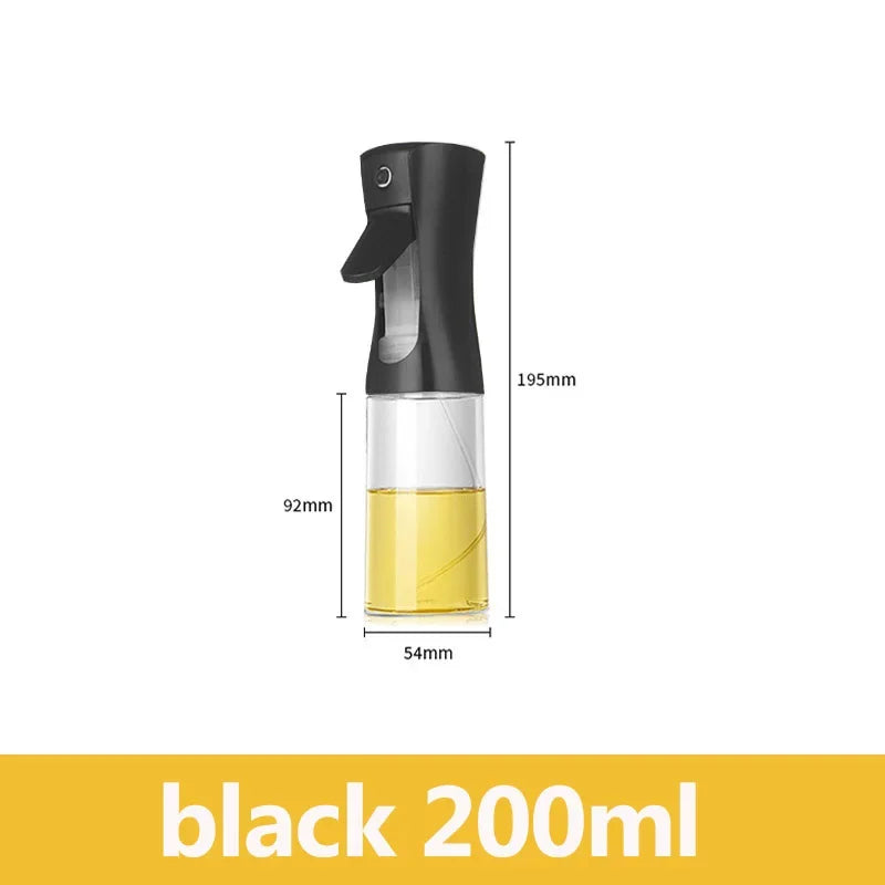 200/300/500ML Oil Spray Bottle Fitness Barbecue Spray Oil Dispenser Kitchen Oil Spray Bottle Cooking Olive Oil Sprayer Zpaxo 200ml black