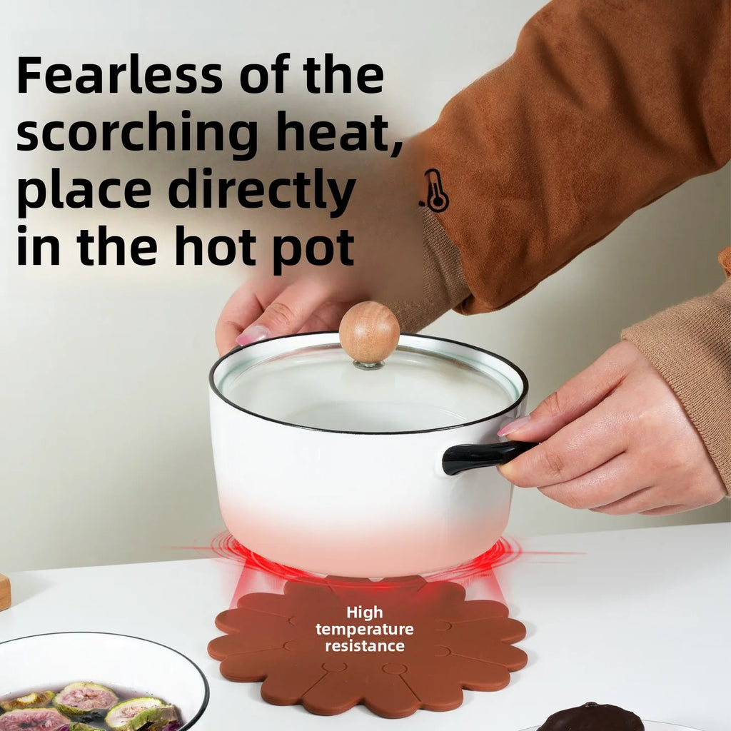 Silicone tea cup mat bowl mat dining table insulation mat home dining mat high-end and heat-resistant sand pot mat Zpaxo