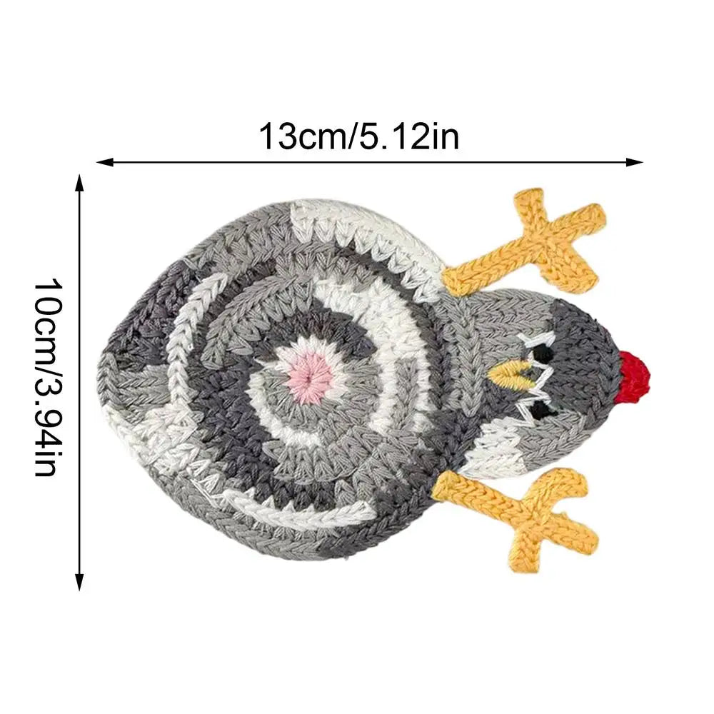 Chicken Coasters Heat Resistant Absorbent Drink Coaster Crochet