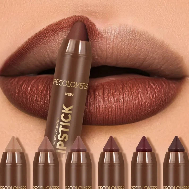 Velvet Lipstick Pencil Matte Long-lasting Lip Glaze Plump Non-stick Cup Lipstick Natural Outline Lips Lipliner Makeup Zpaxo