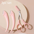 Eyebrow Razor Eyebrow Trimmer Scissor Beauty Products for Women Eyebrow Scissors with Comb Stainless Steel Beauty Makeup Tools Zpaxo 3Pcs set