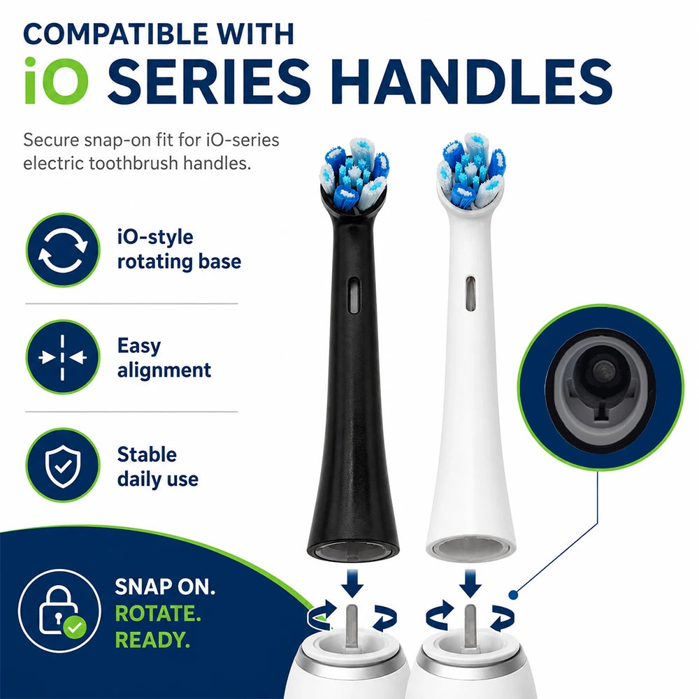 4 Electric Toothbrush Heads Replacement Compatible Oral-b Io Series 2 Zpaxo