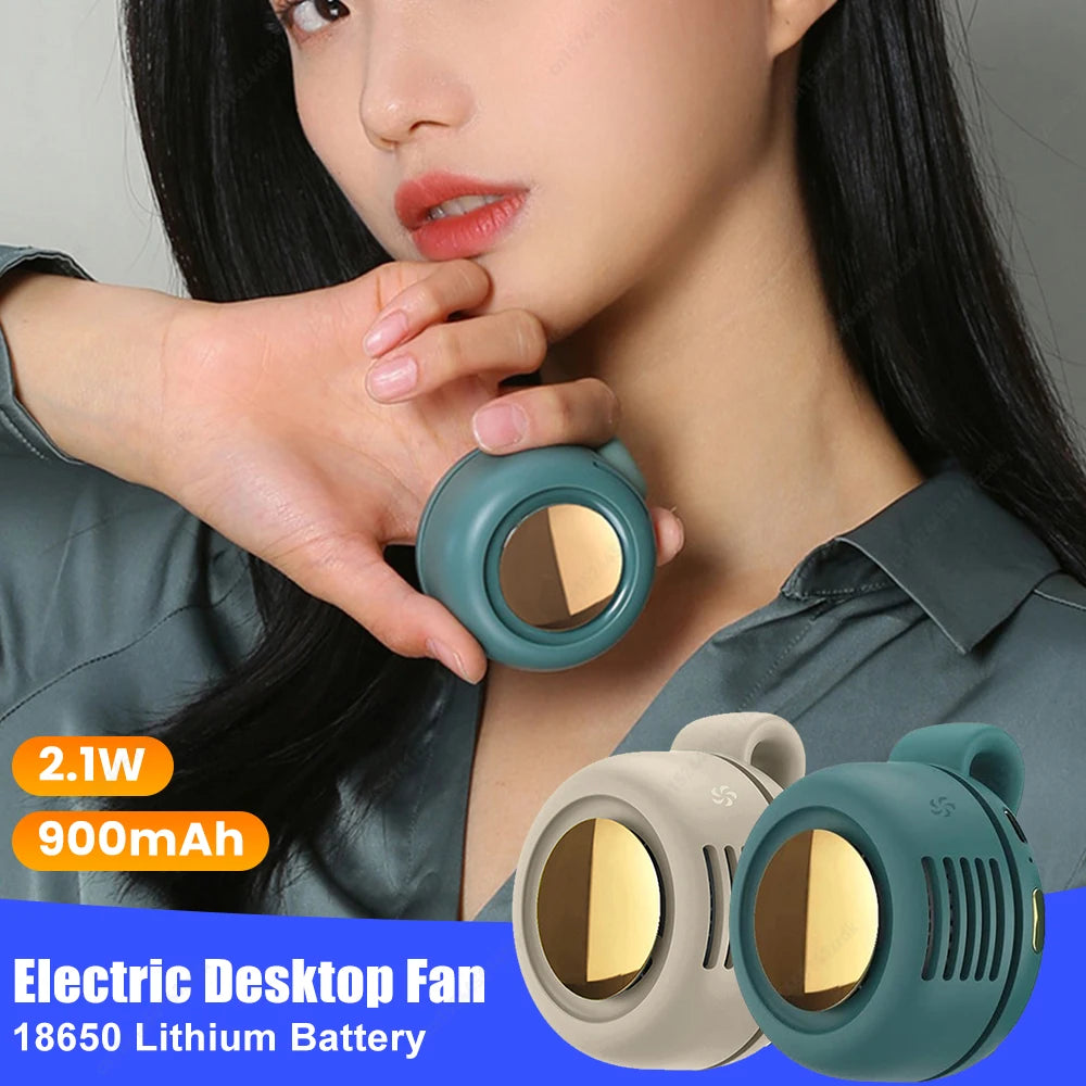 Portable Fan Mini Handheld Rechargeable Bladeless Electric Fan Clip Waist Fan Whirlwind Fan for Outdoor Ventilation Desktop Smal Zpaxo