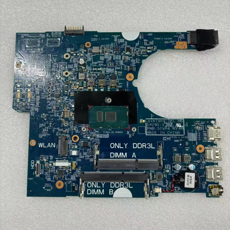 0YKP8M Dell Latitude 3570 Laptop Motherboard I5-6200U 14291-1