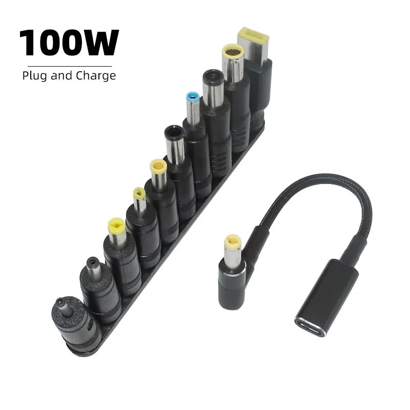 1 Universal Laptop Notebook Input DC Plug 65W C Power Connector