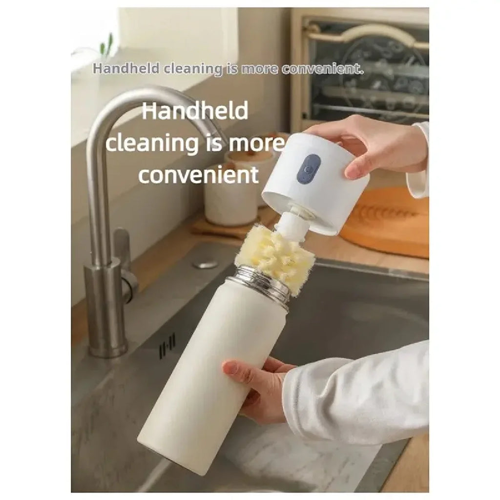 Rechargeable Electric Cup Scrubber 360° Rotating Glass Cleaner Brush Efficient Kitchen Sink Cleaning Tool for Mugs Baby Bottles Zpaxo