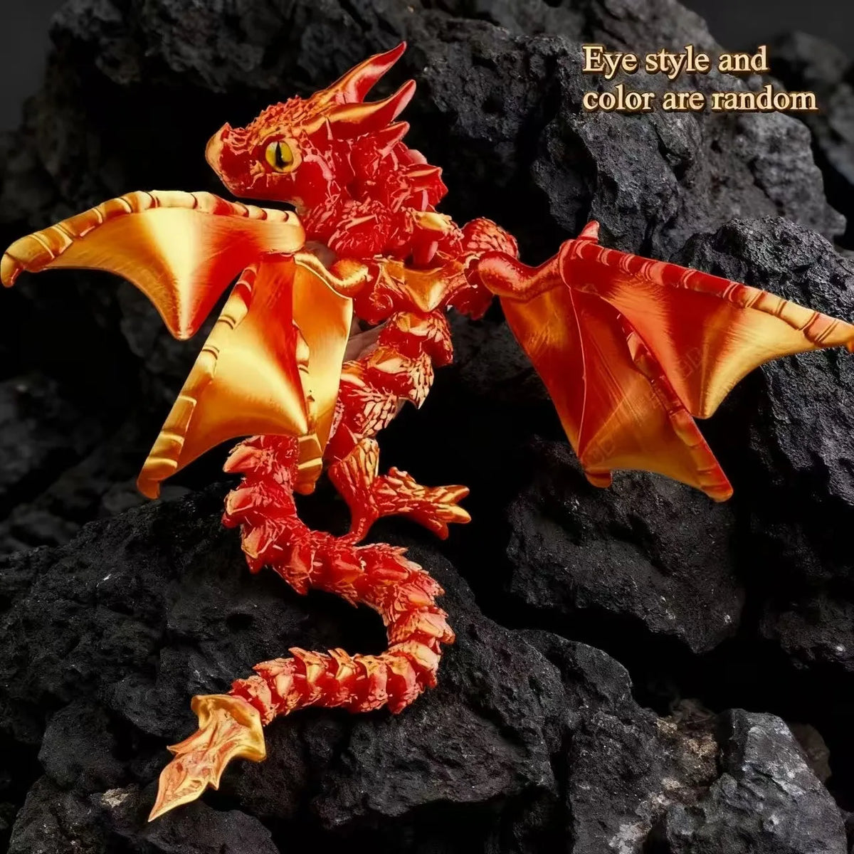 9- 3D Printing Fly Dinosaur Action Figure Mini Toys Home Desktop Zpaxo laserred 22cm8.6in