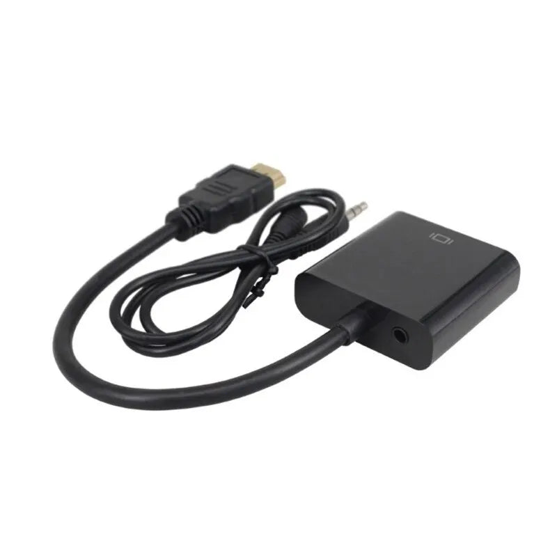 High Speed HDMI To VGA Cable HDTV Converter With Audio HD 1080P HDMI Male To VGA Female Converter Adapter for Laptop PC TV Zpaxo