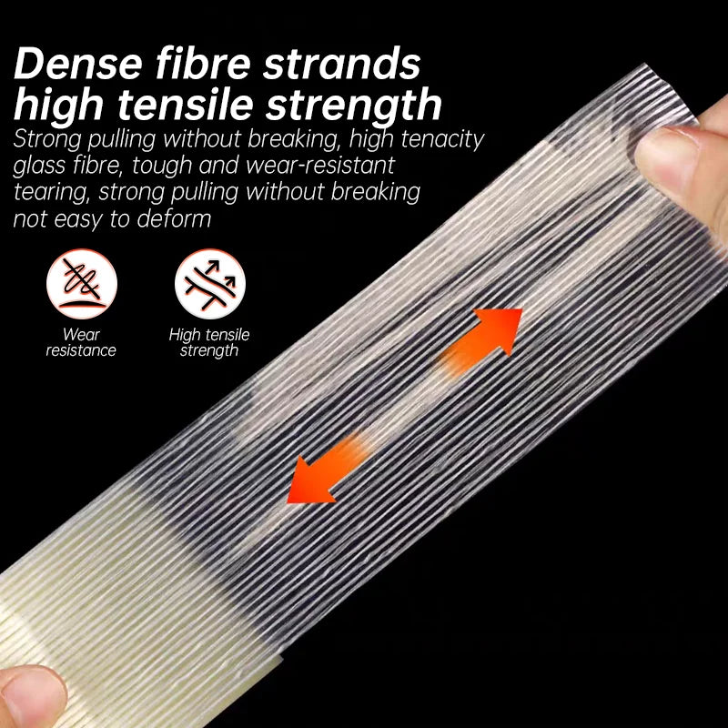 Strong Fiber Tape Filament Transparent Striped Electrical Fixed Glass