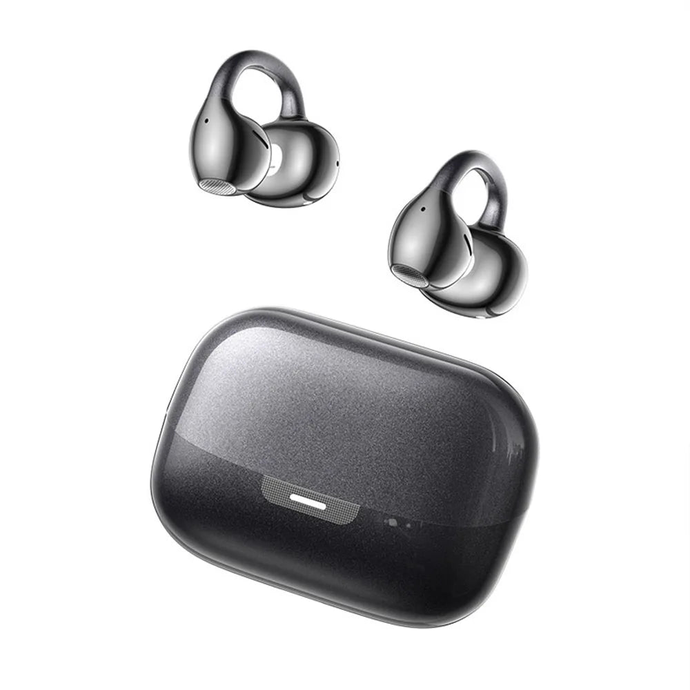 Open Ear Earbuds Clip Sport Bluetooth Headphones 5 4 Earphones Clear Zpaxo New Black