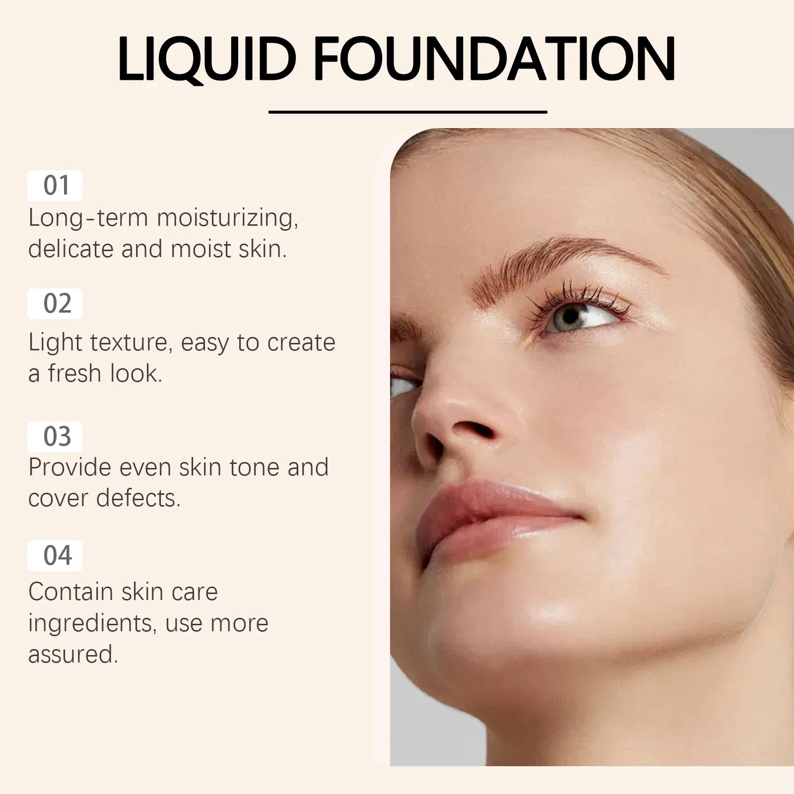 Hoygi SPF 50 Liquid Foundation – High Coverage & Waterproof Liquid Foundation Zpaxo