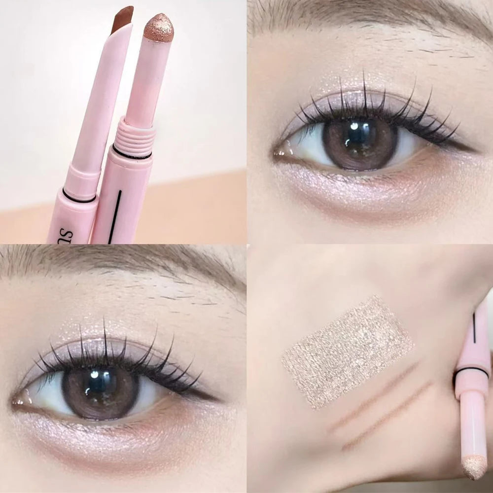 Machete-shape 1 Lying Silkworm Eyeliner Pencil Diamond Glitter Matte Zpaxo 02