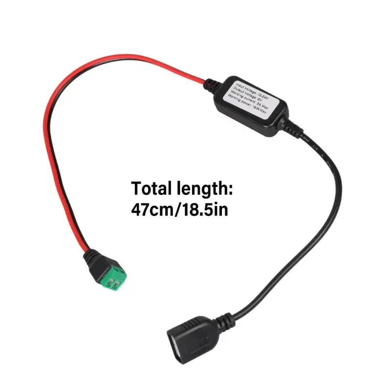 652F 12V 24VDC Input To 5V USB Output Charging Cable With Multiple Protections For Electronic Devices Zpaxo