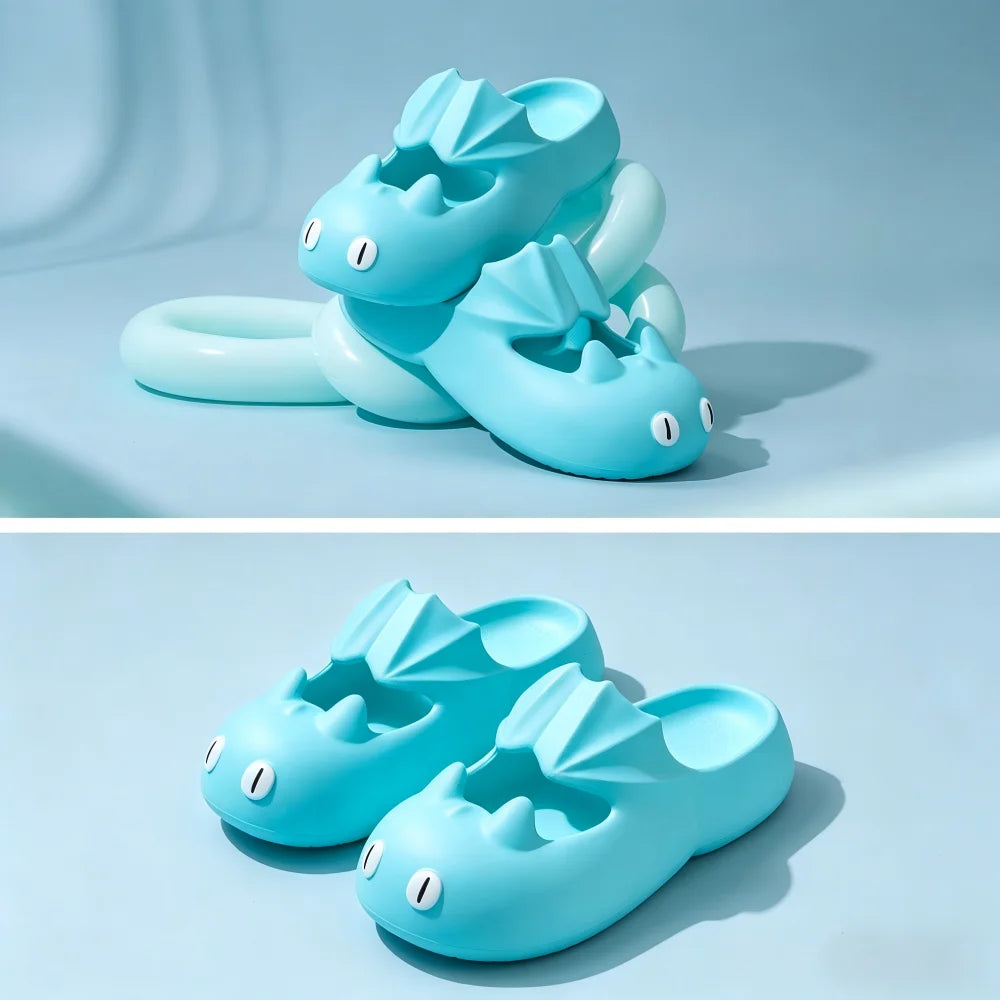 SHAJI Women Cute Cartoon Mary Jane Sandals Thick Sole Non Slip Flat