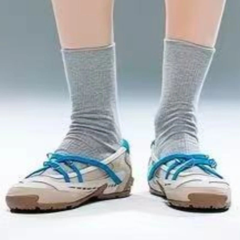 Women's Mesh Fabric Hollow Out Breathable Vintage Single Shoes Spring Zpaxo