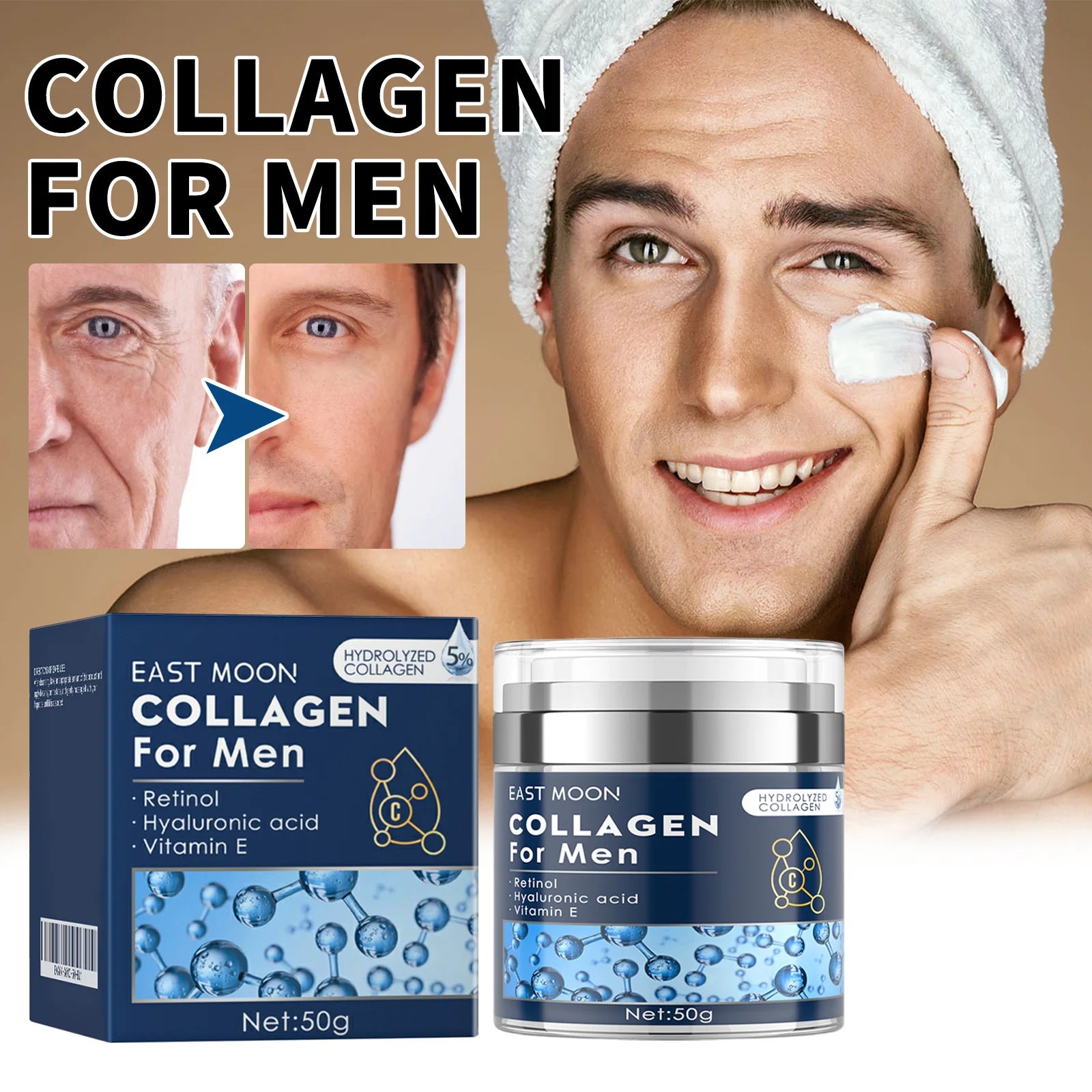 Men's Face Cream for Anti-Wrinkle, Skin Firming, Deep Hydration, Facial Lifting, Daily Repair and Daily Nourishing Care Zpaxo