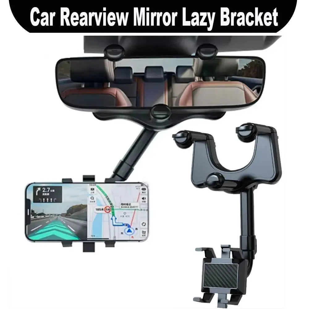 360° Rearview Mirror Car Phone Holder – Universal Mount Car Phone Mount Zpaxo 1pc