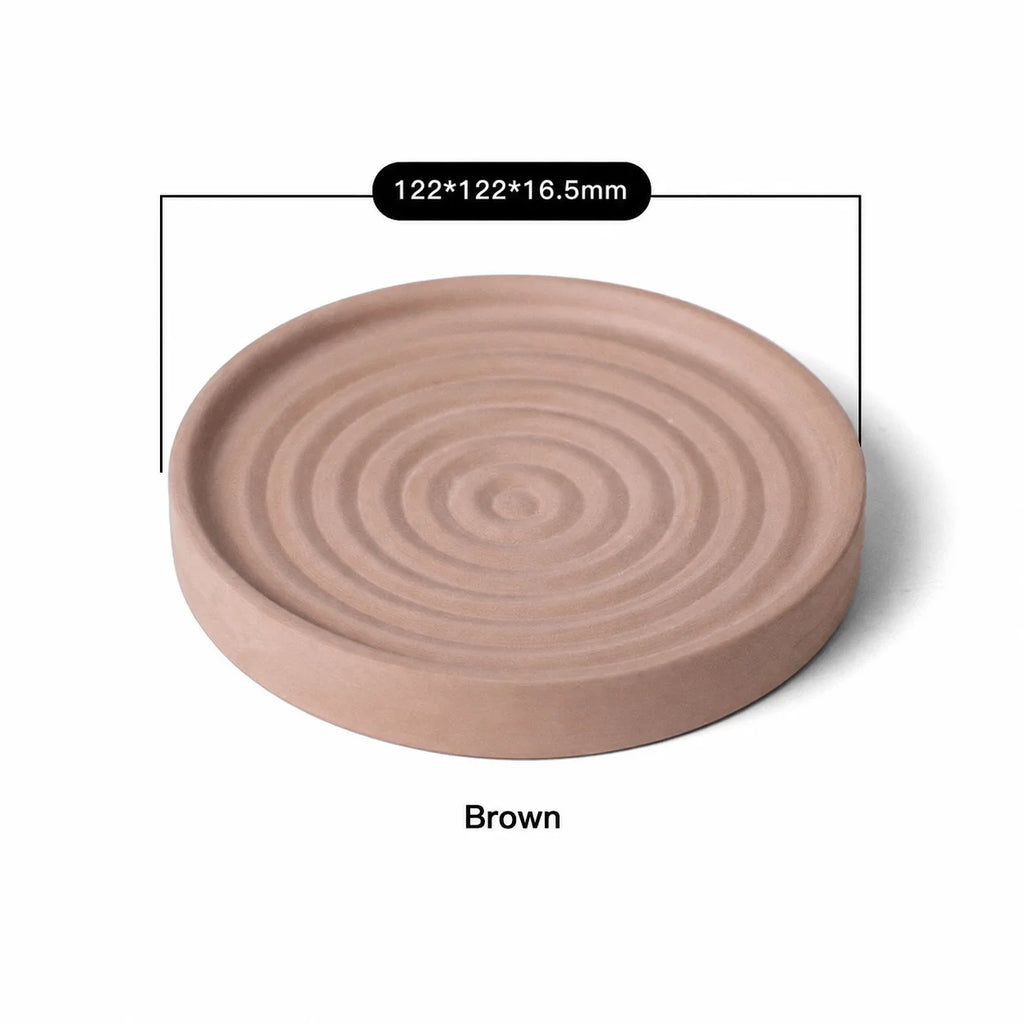 Round Diatomaceous Earth Soap Dish – Absorbent Bathroom Tray