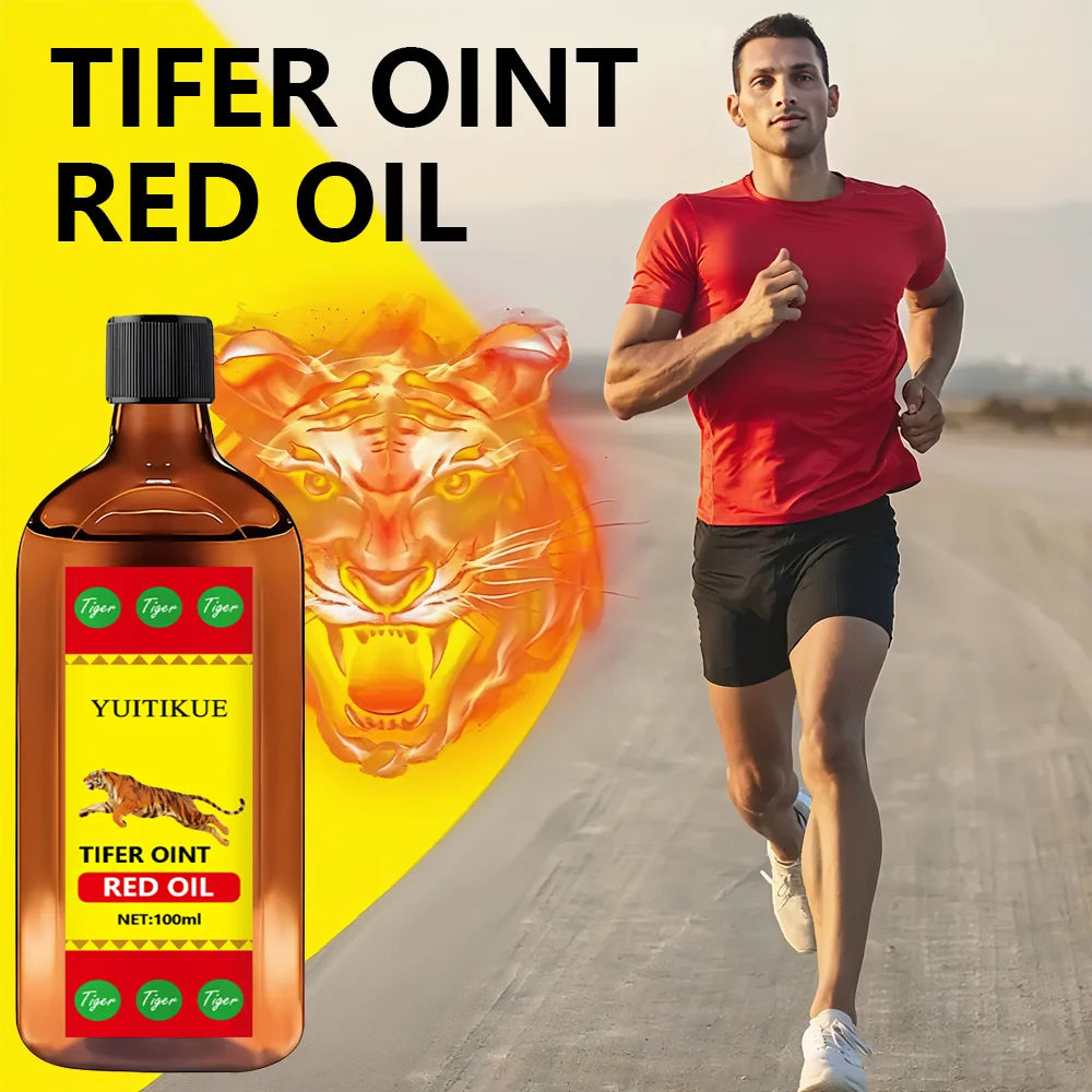 YUITIKUE Tiger Formula Red Oil 100ml – Muscle & Joint Massage Muscle Massage Oil Zpaxo
