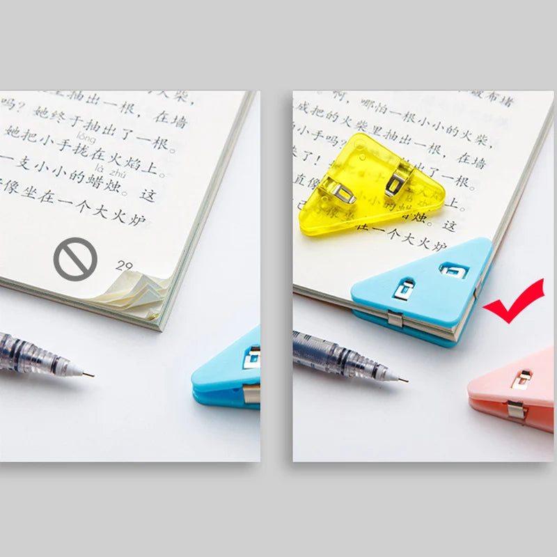 Triangle Corner Clips File Paper Clip Index Photo Clamp Page Holder